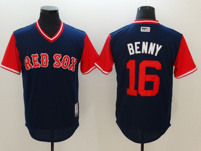 Men Boston Red Sox #16 Benny Blue Rush Limited MLB Jerseys